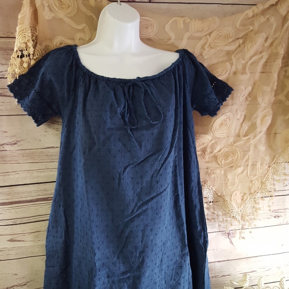 crochet trim peasent dress